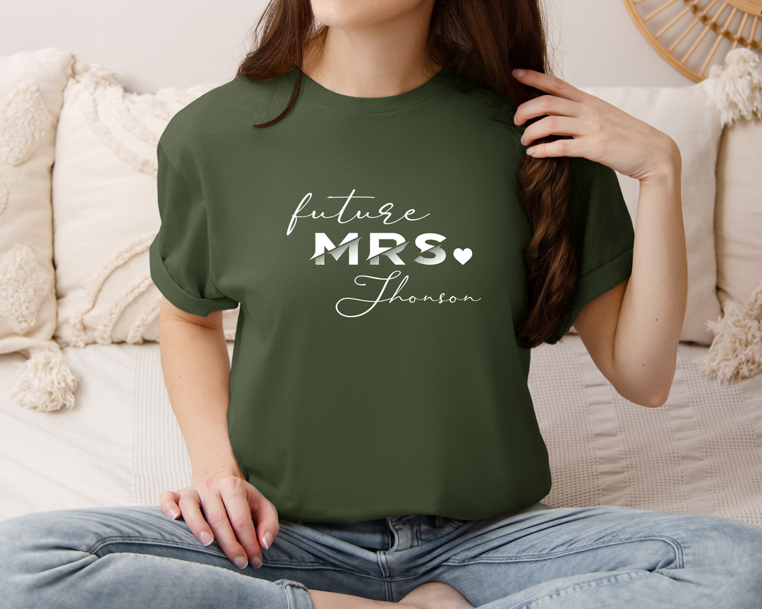 Personalized Future Mrs (Your Name) T-Shirt Engagement Gift