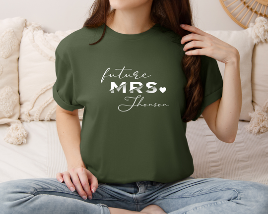 Personalized Future Mrs (Your Name) T-Shirt Engagement Gift