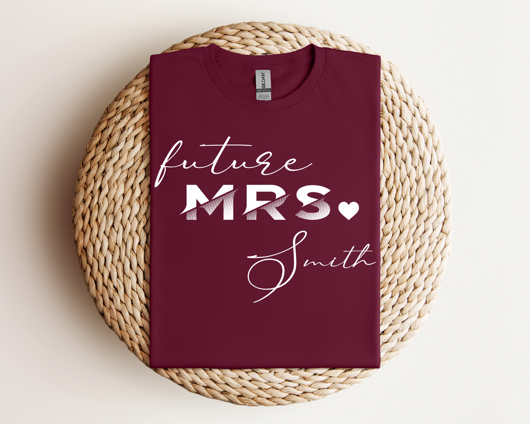 Personalized Future Mrs (Your Name) T-Shirt Engagement Gift