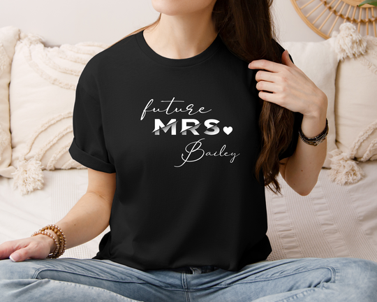 Personalized Future Mrs (Your Name) T-Shirt Engagement Gift