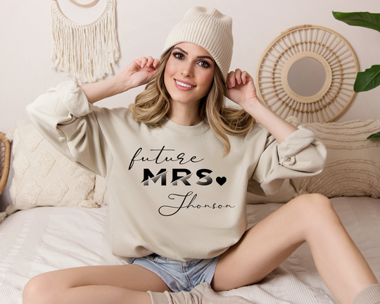 Personalized Future Mrs (Your Name) T-Shirt Engagement Gift