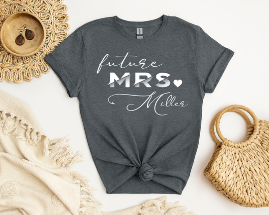 Personalized Future Mrs (Your Name) T-Shirt Engagement Gift